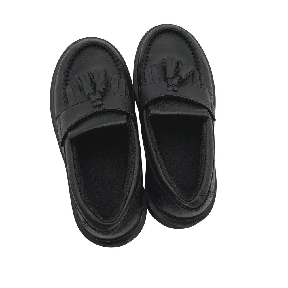 Dr Martens Adrian Black Leather Tassel Loafers Youth Kids US 13 EU 31 School Sho